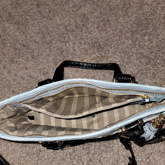 Brahmin Mini Asher Croc Embossed Leather Handbag Purse • Rare Color • Like New - Picture 12 of 16